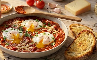 Shakshuka valaisanne — Brunch Rapide avec Sauce Mẽdze