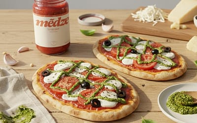 Pizza minute pesto — Recette Maison Prête en 15 Minutes