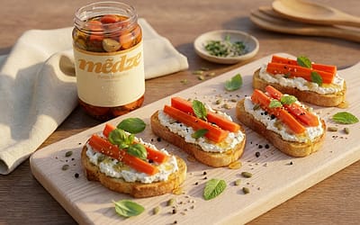 Tartines apéro aux pickles de carotte et chèvre frais